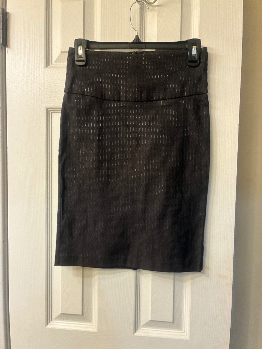 Charcoal/Silver pencil skirt